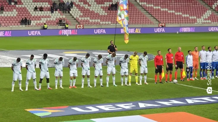 Irish footballers refuse to shake hands of Israeli team in Nations League match opening ceremony