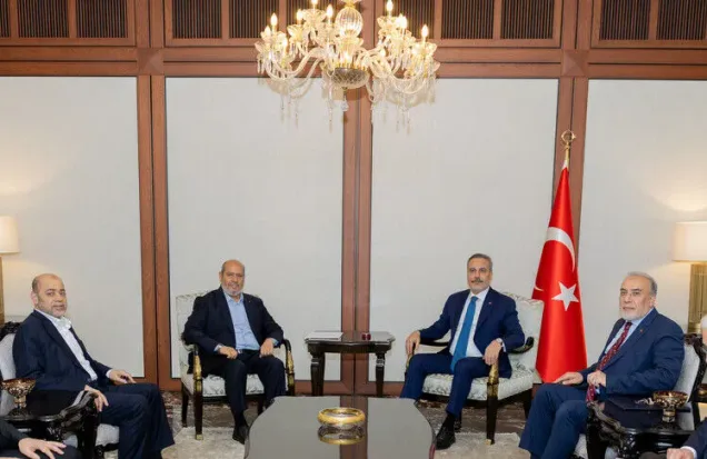 Turkish foreign minister meets Hamas political bureau chief in Ankara