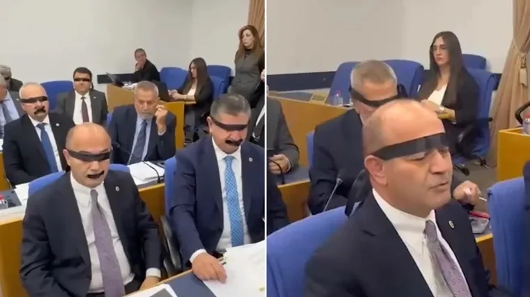 Blindfolds, mouths taped as Turkiye MPs protest TV takeover