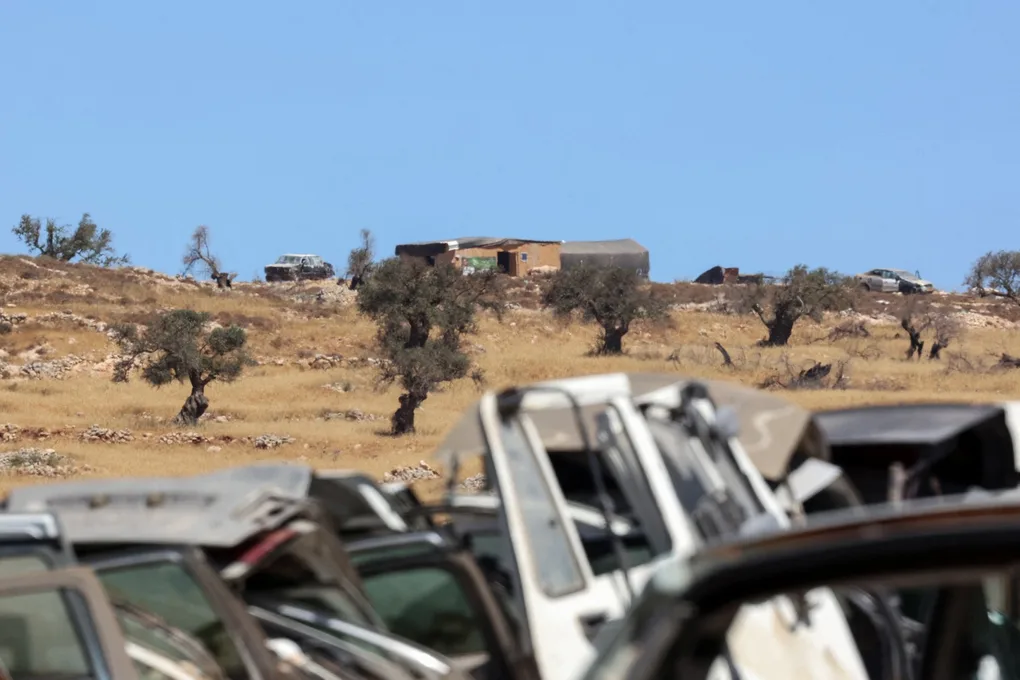 Israeli settlers torch Palestinian welcome sign amid olive harvest violence